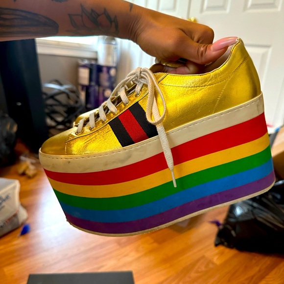Gucci Peggy Rainbow platform - Picture 2 of 10